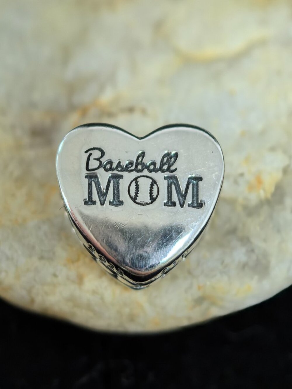 Pandora Baseball Mom Exclusive Travel Heart Charm, S925 Silver Jewelry (Women's)